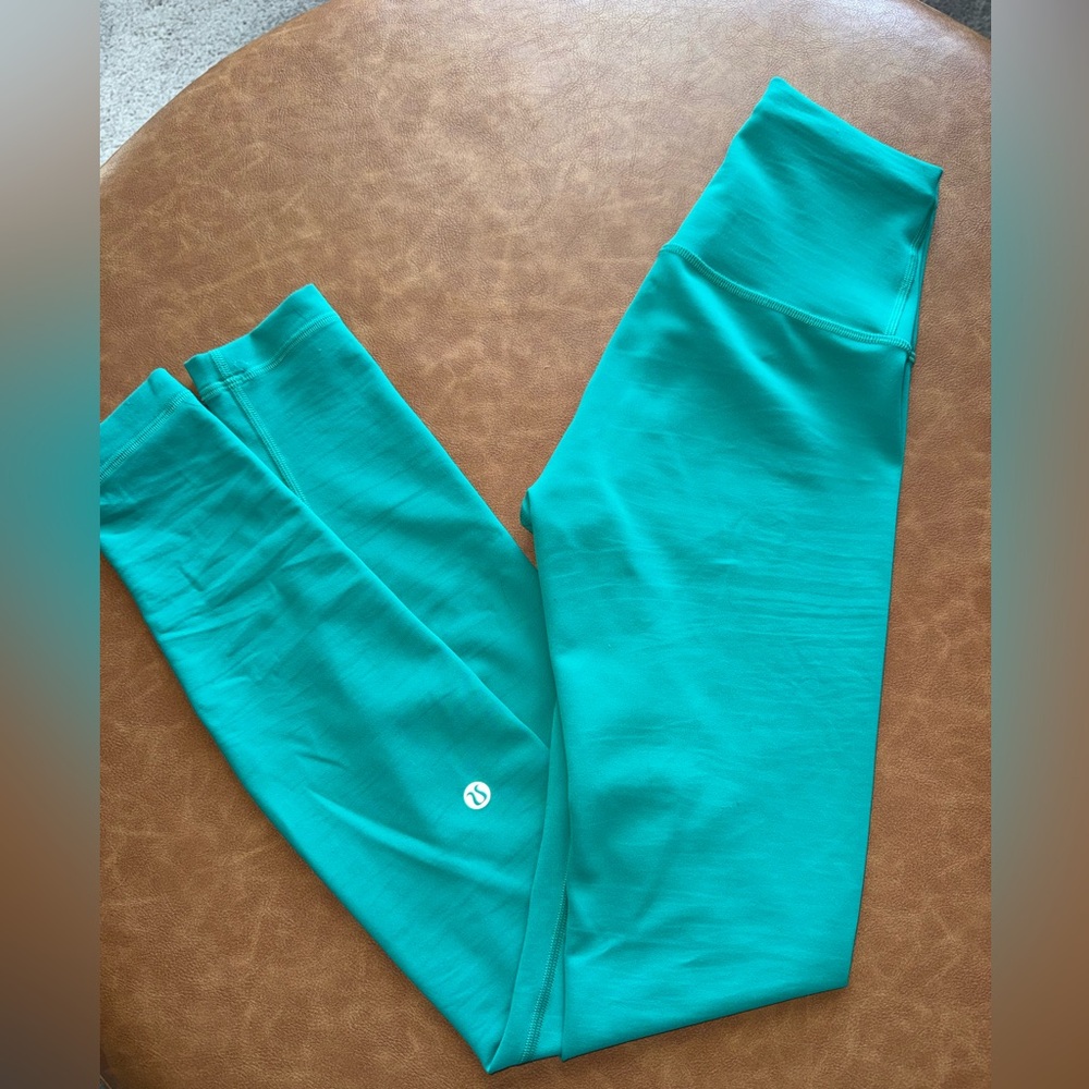 Green Lululemon leggings size 2